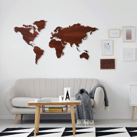 Mappa del mondo in legno WOOD EARTH